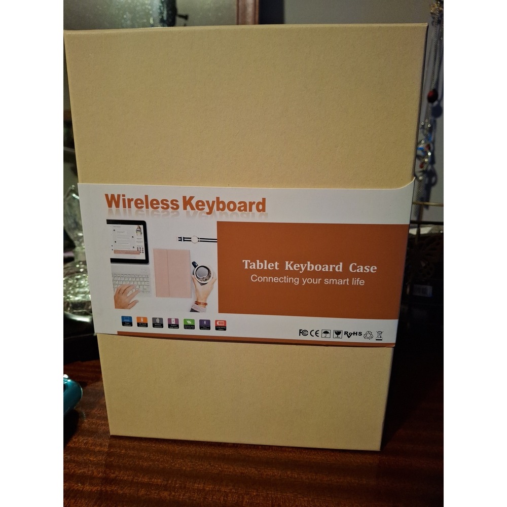 Wireless Bluetooth Keyboard and Tablet Case Set Pink iOS Android Wi
